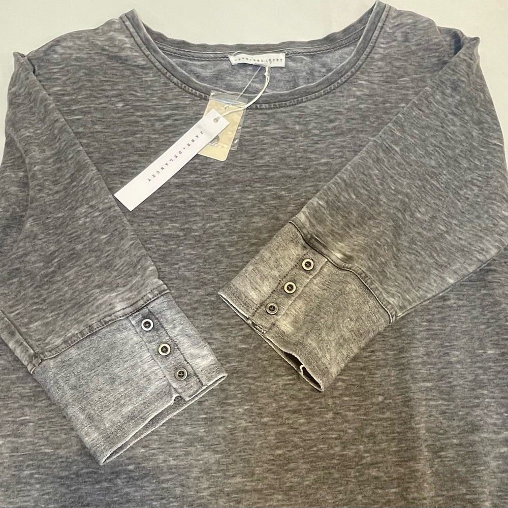 Jane + Delancey Gray Top Shirt 3/4 Sleeve Women’s Size XL - Picture 5 of 10